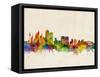 Sydney Skyline-Michael Tompsett-Framed Stretched Canvas