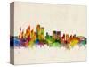 Sydney Skyline-Michael Tompsett-Stretched Canvas