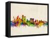 Sydney Skyline-Michael Tompsett-Framed Stretched Canvas