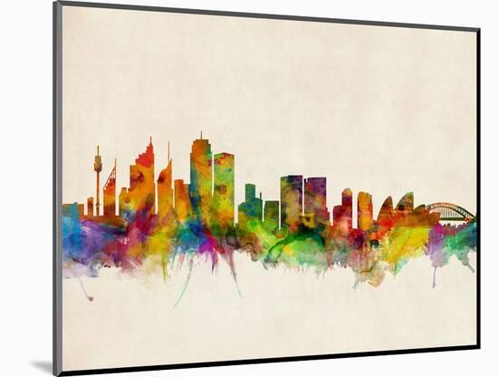 Sydney Skyline-Michael Tompsett-Mounted Art Print