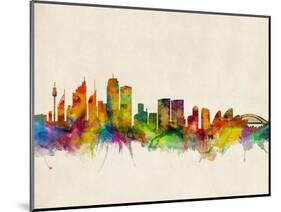 Sydney Skyline-Michael Tompsett-Mounted Art Print