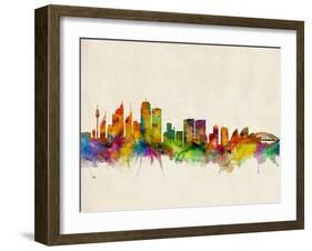 Sydney Skyline-Michael Tompsett-Framed Art Print