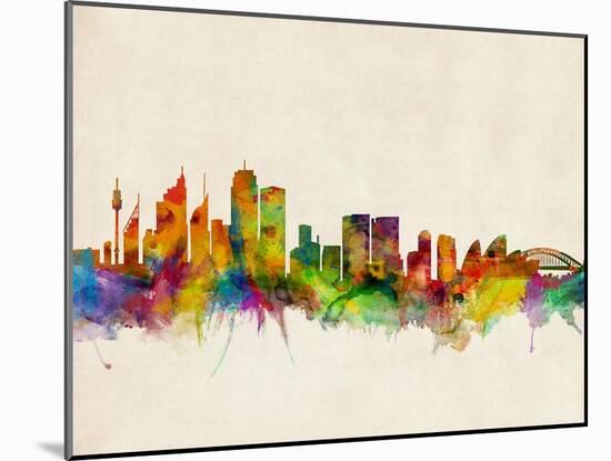 Sydney Skyline-Michael Tompsett-Mounted Art Print