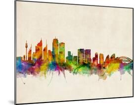 Sydney Skyline-Michael Tompsett-Mounted Art Print