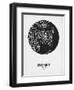 Sydney Street Map Black on White-NaxArt-Framed Art Print