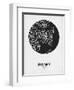 Sydney Street Map Black on White-NaxArt-Framed Art Print