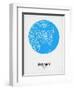 Sydney Street Map Blue-NaxArt-Framed Premium Giclee Print