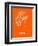 Sydney Street Map Orange-NaxArt-Framed Art Print