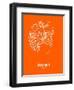 Sydney Street Map Orange-NaxArt-Framed Art Print