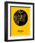 Sydney Street Map Yellow-NaxArt-Framed Art Print