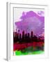 Sydney Watercolor Skyline 2-NaxArt-Framed Art Print