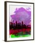 Sydney Watercolor Skyline 2-NaxArt-Framed Art Print