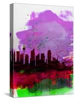 Sydney Watercolor Skyline 2-NaxArt-Stretched Canvas