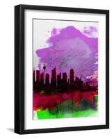 Sydney Watercolor Skyline 2-NaxArt-Framed Art Print