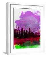 Sydney Watercolor Skyline 2-NaxArt-Framed Art Print