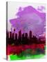 Sydney Watercolor Skyline 2-NaxArt-Stretched Canvas