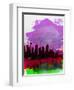 Sydney Watercolor Skyline 2-NaxArt-Framed Art Print