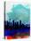 Sydney Watercolor Skyline-NaxArt-Stretched Canvas