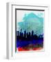 Sydney Watercolor Skyline-NaxArt-Framed Art Print