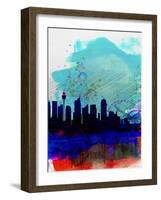 Sydney Watercolor Skyline-NaxArt-Framed Art Print