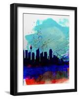 Sydney Watercolor Skyline-NaxArt-Framed Art Print