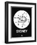 Sydney White Subway Map-NaxArt-Framed Premium Giclee Print
