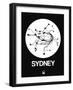 Sydney White Subway Map-NaxArt-Framed Art Print