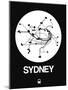 Sydney White Subway Map-NaxArt-Mounted Art Print