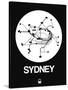 Sydney White Subway Map-NaxArt-Stretched Canvas