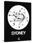 Sydney White Subway Map-NaxArt-Stretched Canvas