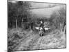 Syke Riding an Ariel 4 During the Inter Varsity Motor Cross Hill Climb, November 1931-null-Mounted Photographic Print