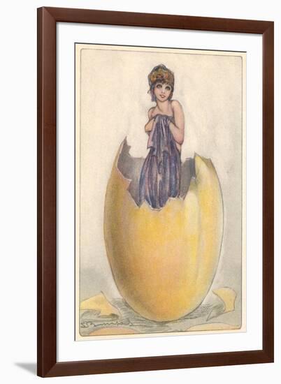 Sylph in Cracked Egg-null-Framed Art Print