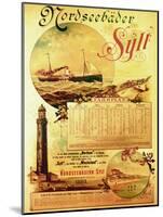 Sylt North Sea Baths', Poster Advertising the Sylt Steamship Company, 1893-German School-Mounted Giclee Print