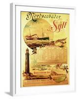 Sylt North Sea Baths', Poster Advertising the Sylt Steamship Company, 1893-German School-Framed Giclee Print