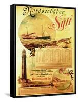 Sylt North Sea Baths', Poster Advertising the Sylt Steamship Company, 1893-German School-Framed Stretched Canvas