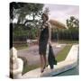 Sylva Koscina Posing Near a Swimming Pool-Marisa Rastellini-Stretched Canvas