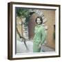 Sylva Koscina Wearing a Green Suit-Marisa Rastellini-Framed Photographic Print