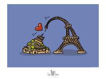 Coq-Ô-Rico - Eiffel love Mont Saint-Michel-Sylvain Bichicchi-Art Print