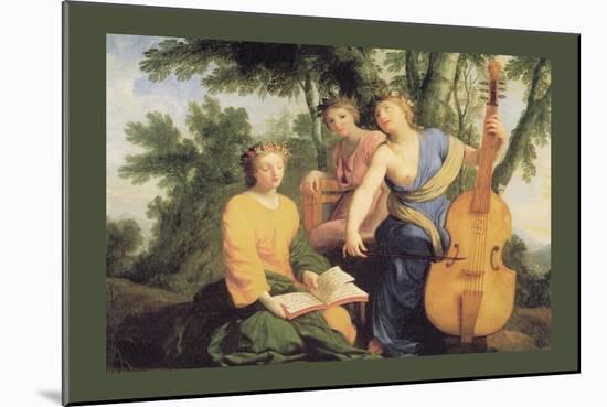 Sylvan Cellist-null-Mounted Art Print