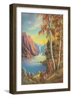 Sylvan Mountain Scene-Found Image Press-Framed Giclee Print