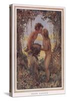 Sylvan Scene with Faun-null-Stretched Canvas