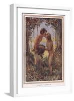 Sylvan Scene with Faun-null-Framed Art Print