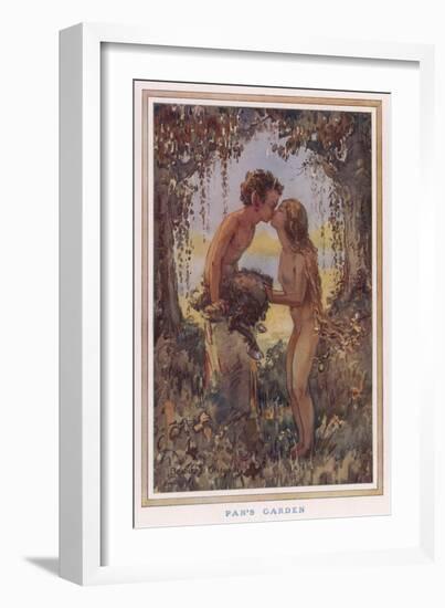 Sylvan Scene with Faun-null-Framed Art Print