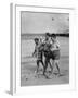 Sylvania Seabreeze Cruise, Passengers Taking a Stroll on the Beach-Peter Stackpole-Framed Premium Photographic Print
