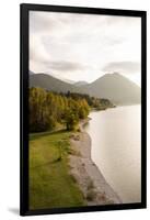 Sylvenstein Reservoir, Isar Valley, Bavaria, GER: Sunset Viewed From Bridge Crossing The Reservoir-Axel Brunst-Framed Photographic Print