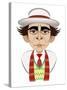 Sylvester McCoy as Doctor Who - caricature-Neale Osborne-Stretched Canvas