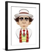 Sylvester McCoy as Doctor Who - caricature-Neale Osborne-Framed Giclee Print