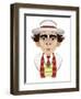 Sylvester McCoy as Doctor Who - caricature-Neale Osborne-Framed Giclee Print