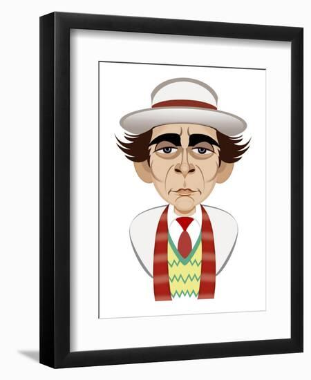 Sylvester McCoy as Doctor Who - caricature-Neale Osborne-Framed Giclee Print