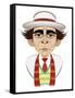 Sylvester McCoy as Doctor Who - caricature-Neale Osborne-Framed Stretched Canvas
